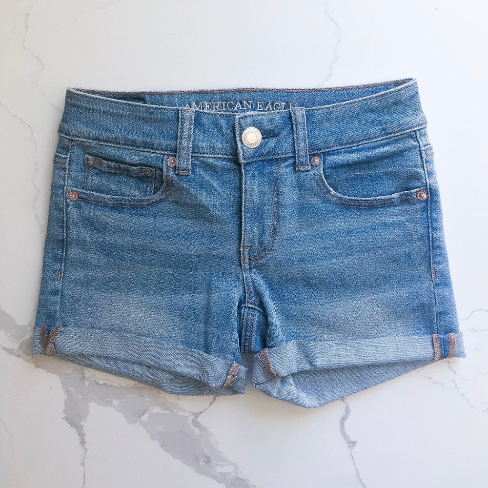 American Eagle Super Stretch Denim Shorts - size 0